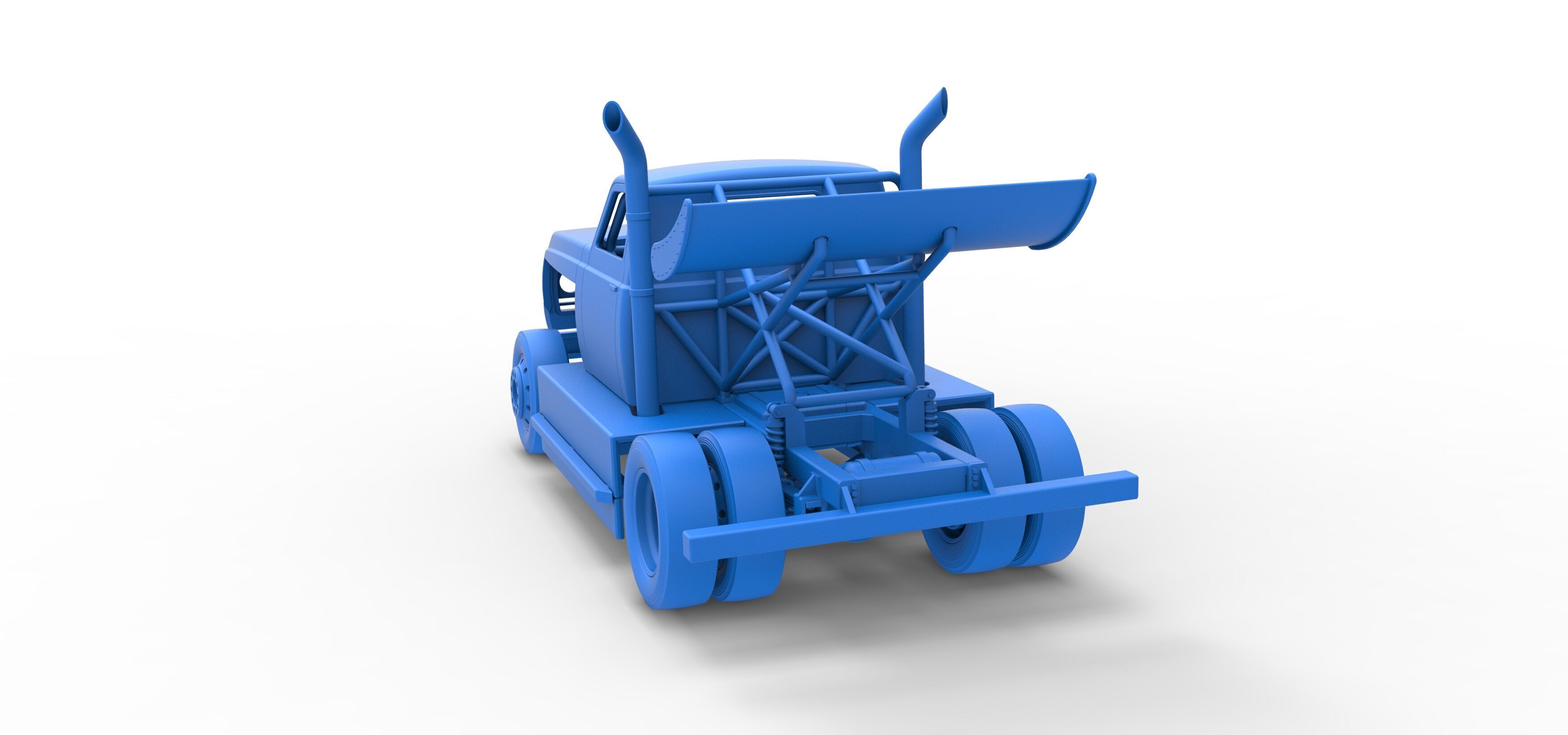 Big Rig Racing Semi truck Scale 1 to 25 3D print model_50