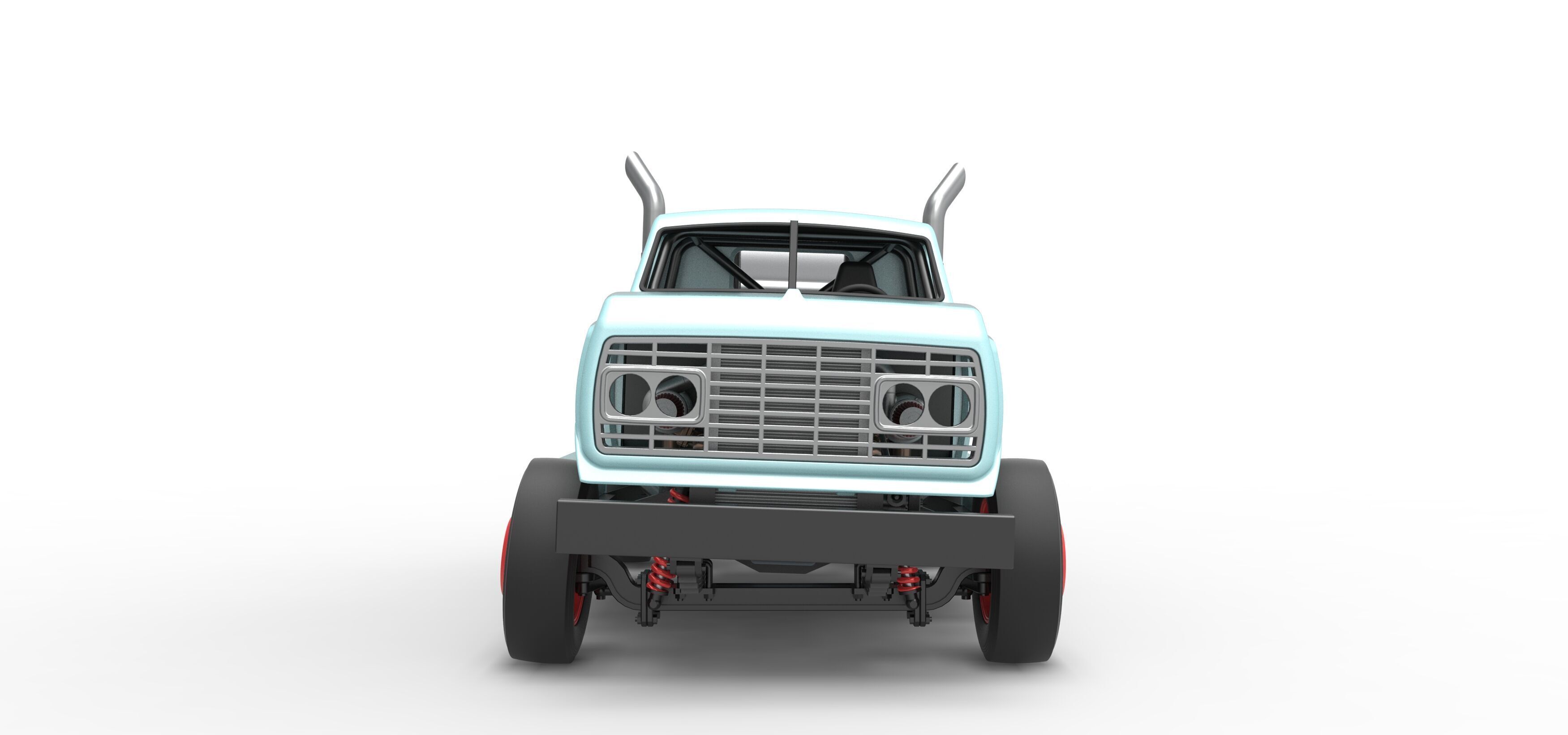 Big Rig Racing Semi truck Scale 1 to 25 3D print model_7