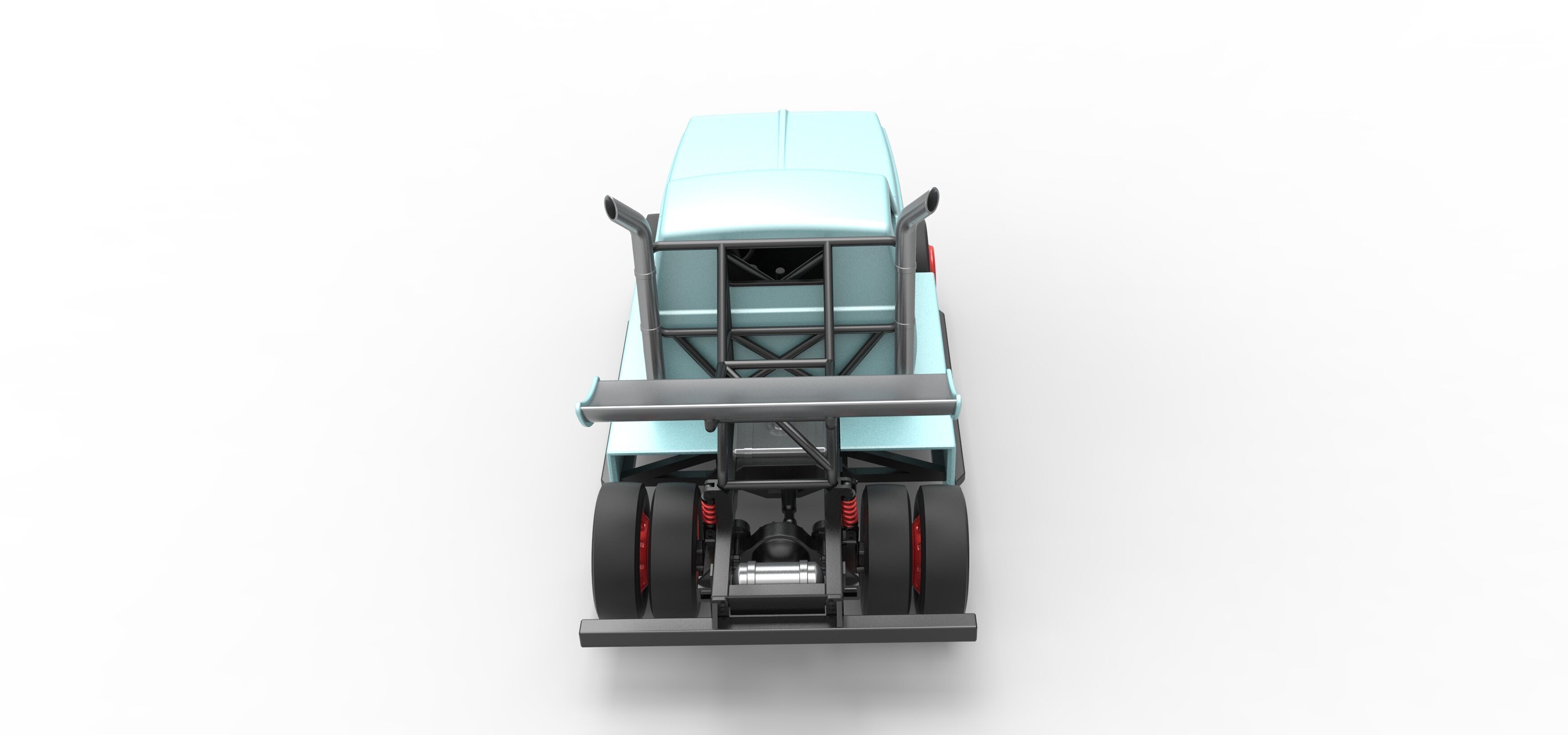 Big Rig Racing Semi truck Scale 1 to 25 3D print model_17