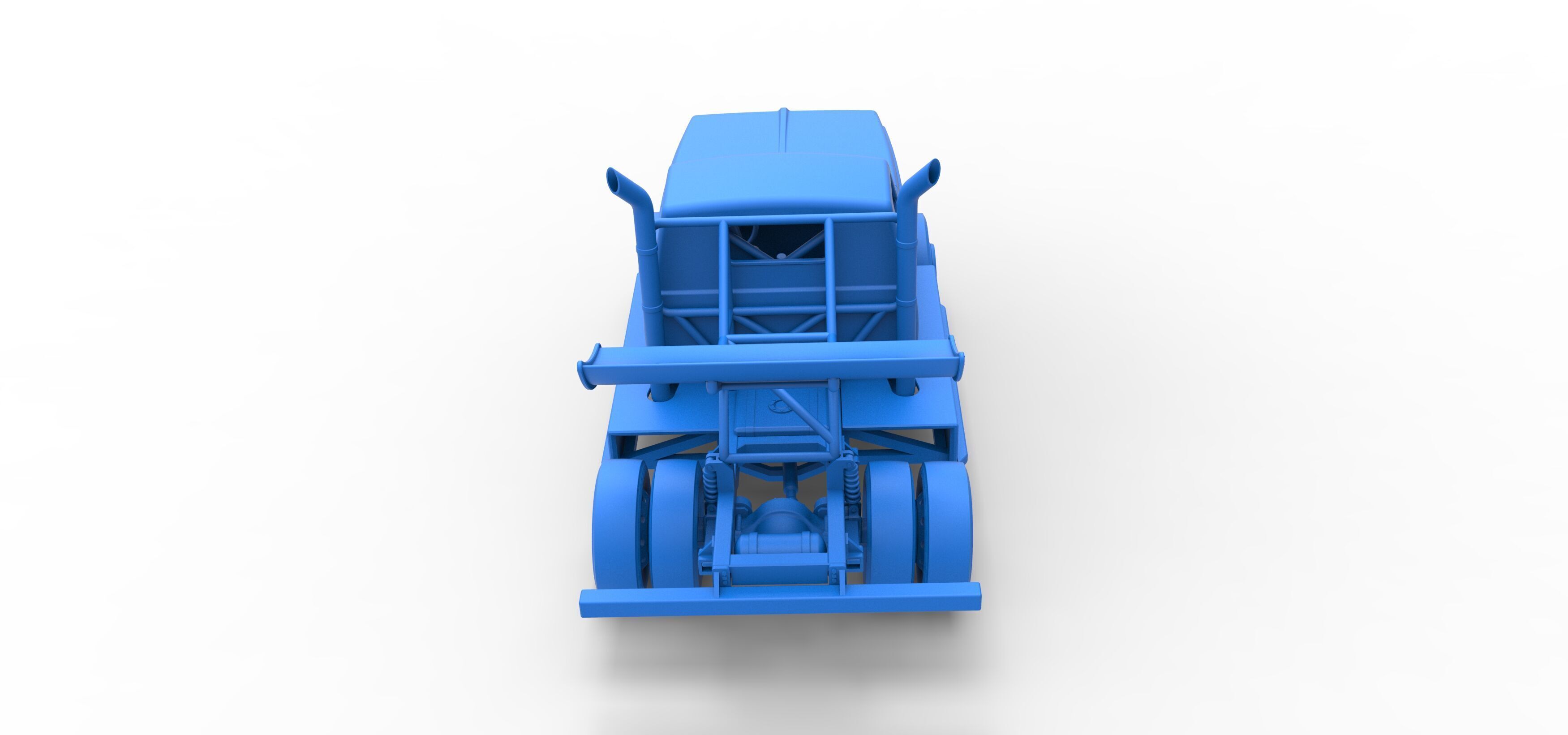 Big Rig Racing Semi truck Scale 1 to 25 3D print model_53