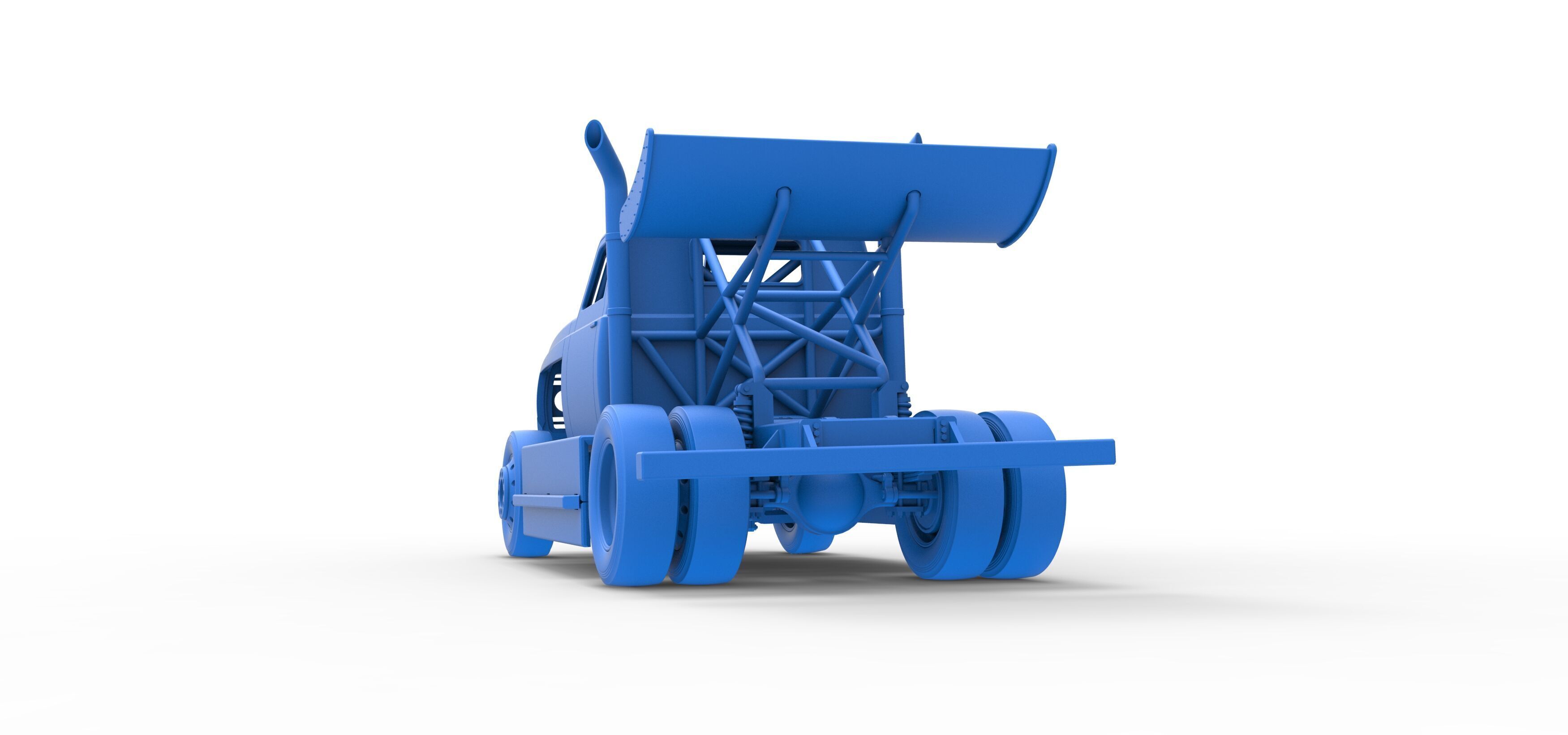 Big Rig Racing Semi truck Scale 1 to 25 3D print model_51