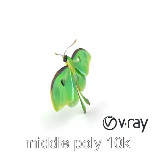 Glimmering Luna Moth Luminescent Wings model pack Low-poly 3D model