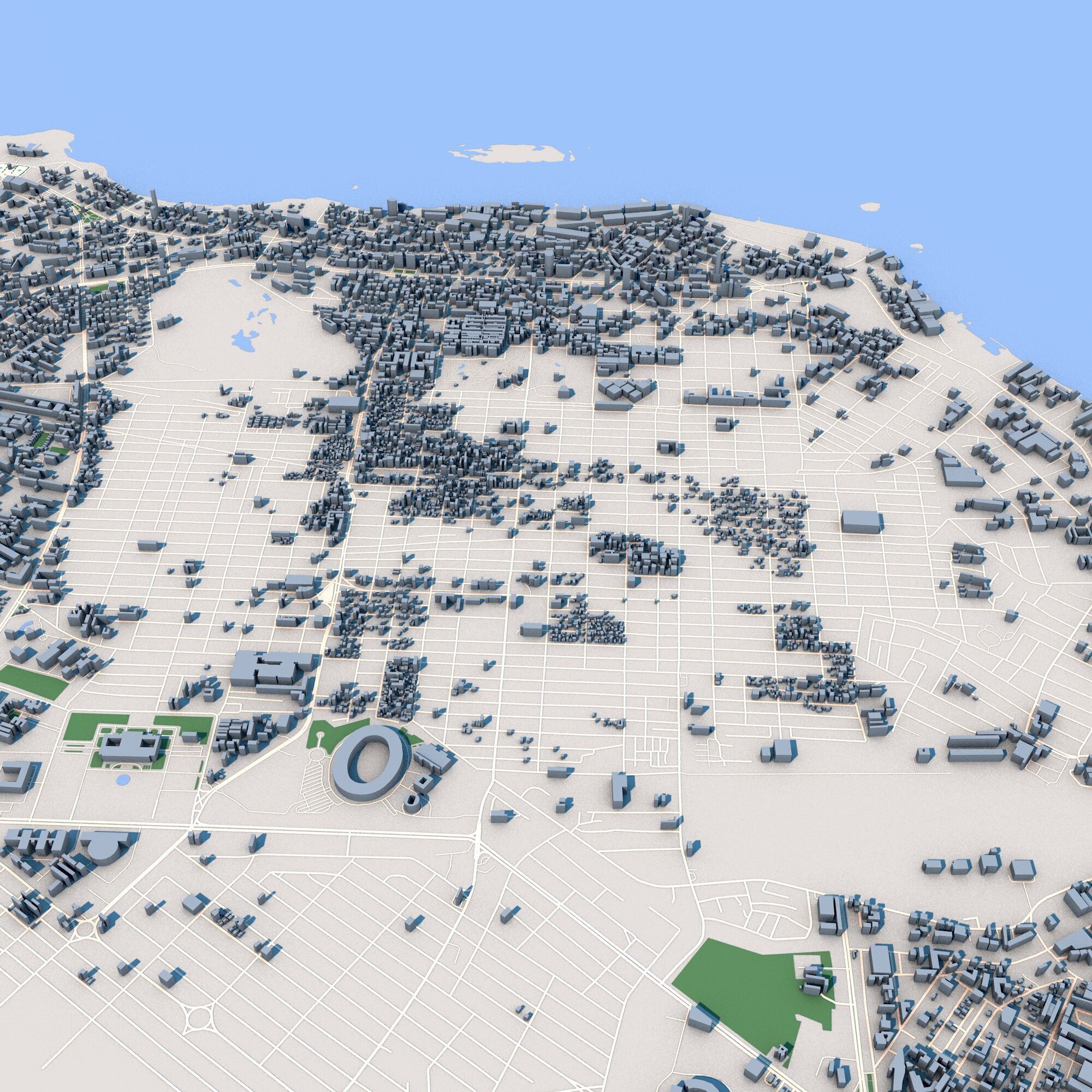 Kinshasa Capital of the Democratic Republic of the Cong 3D model_3