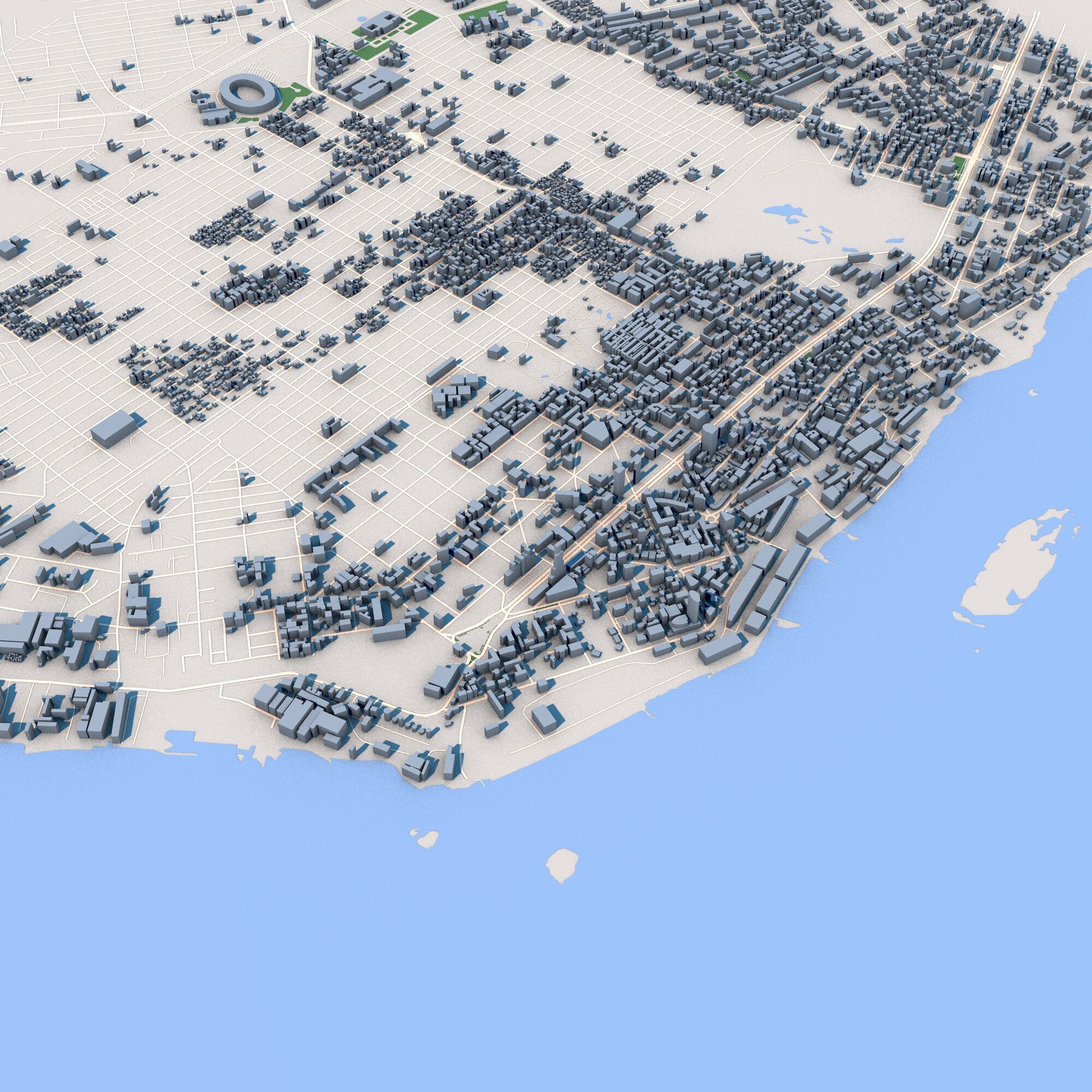 Kinshasa Capital of the Democratic Republic of the Cong 3D model_5