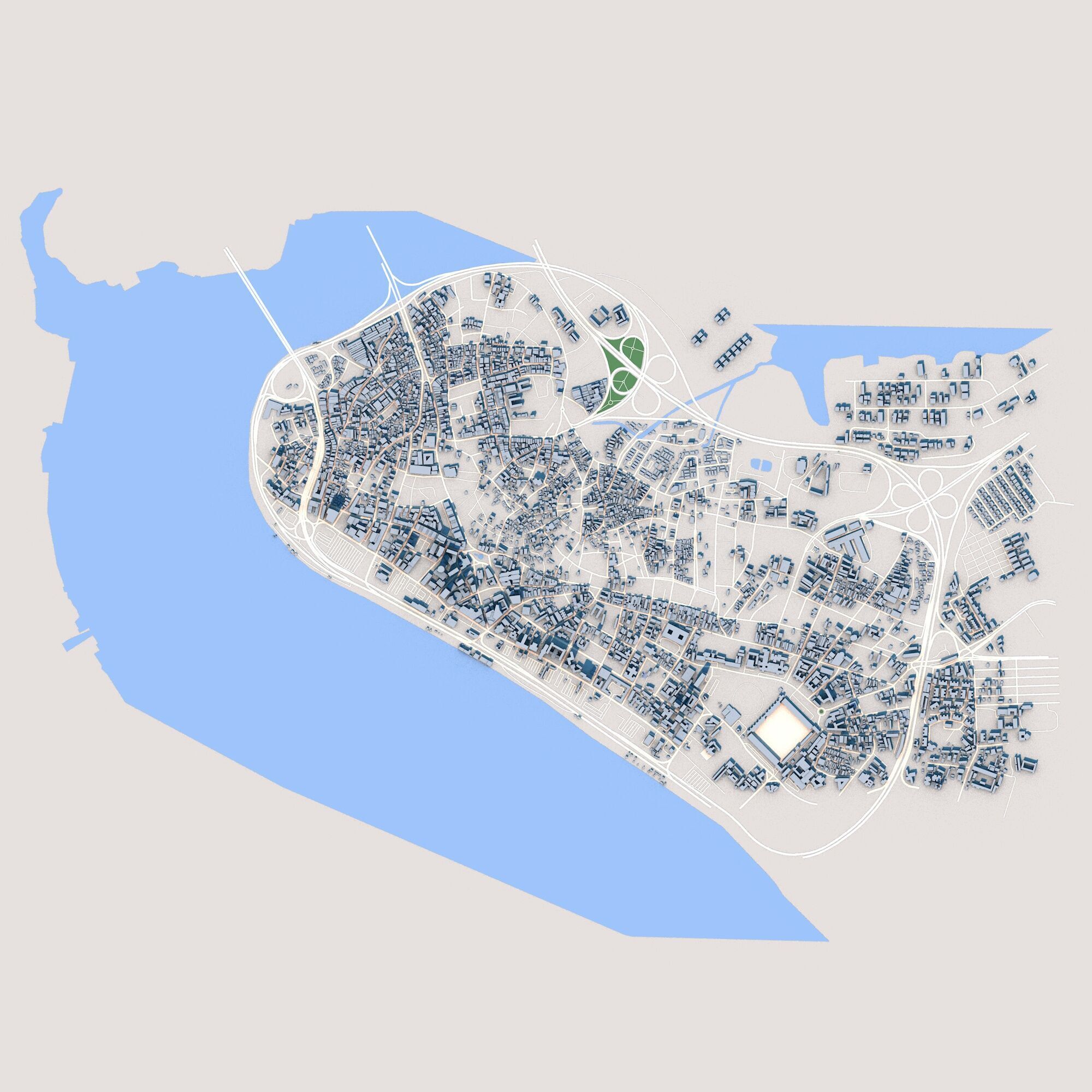 Lagos City Nigeria 3D model_2