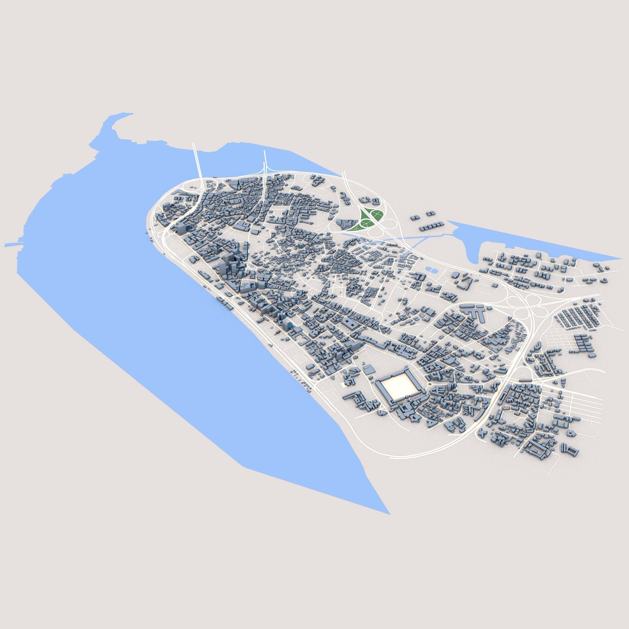 Lagos City Nigeria 3D model_1