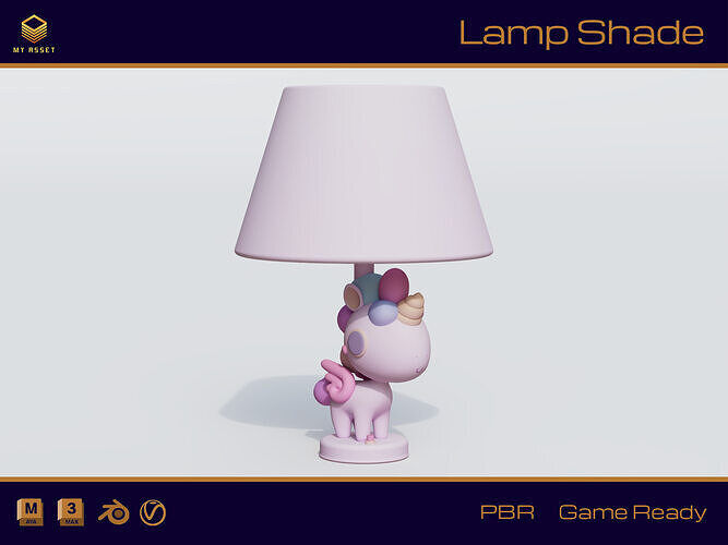 Lampshade 02 Low-poly 3D model
