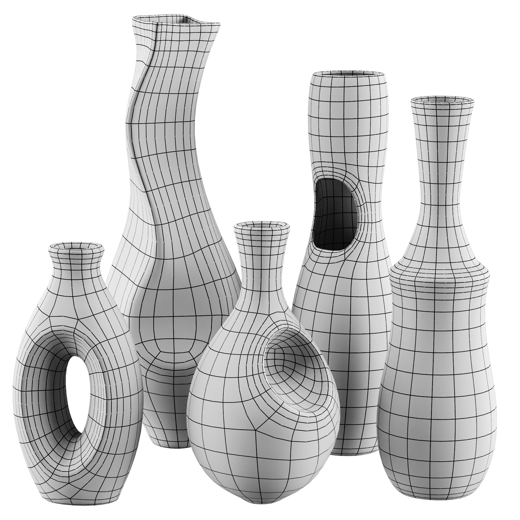 Vase decor Low-poly 3D model_33