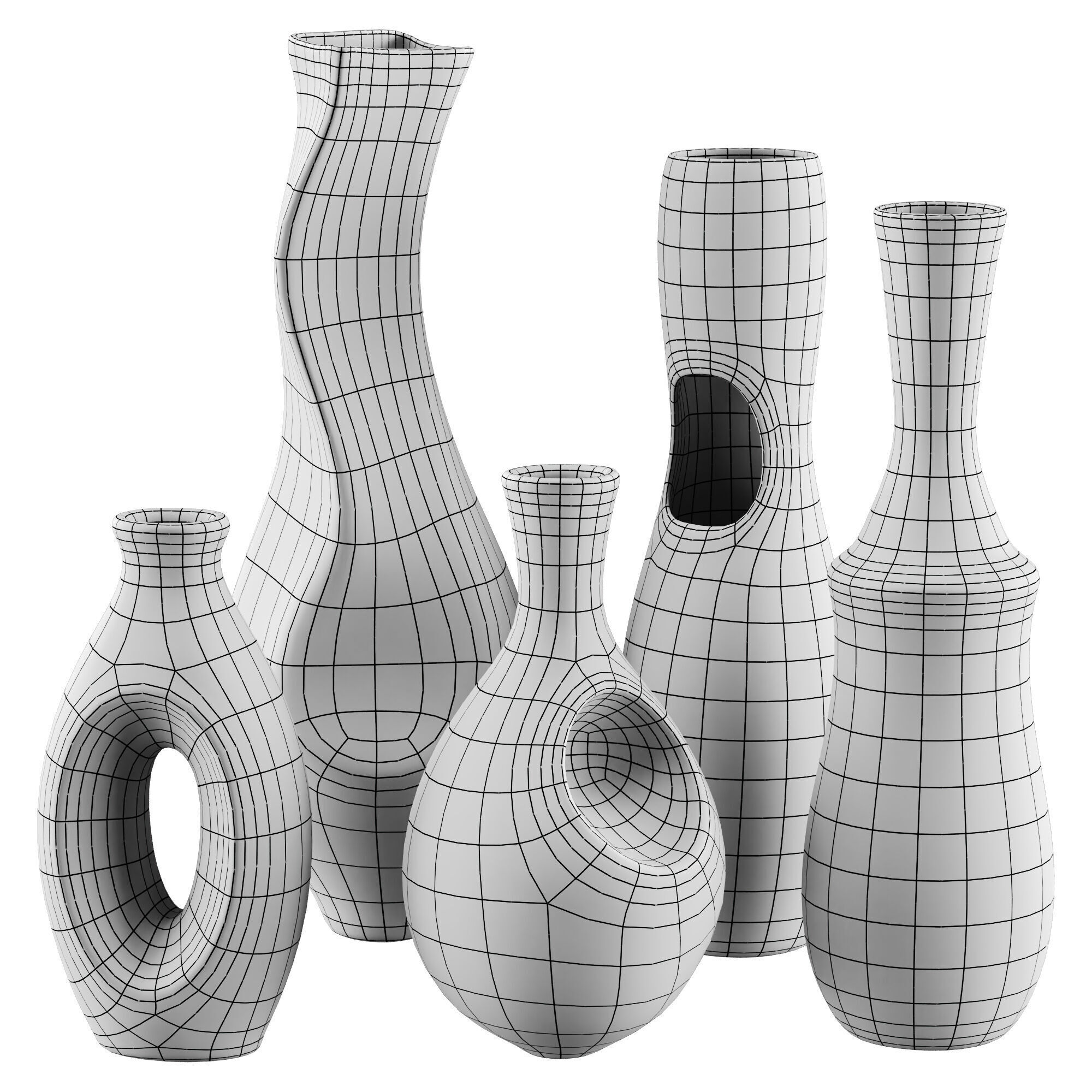 Vase decor Low-poly 3D model_22
