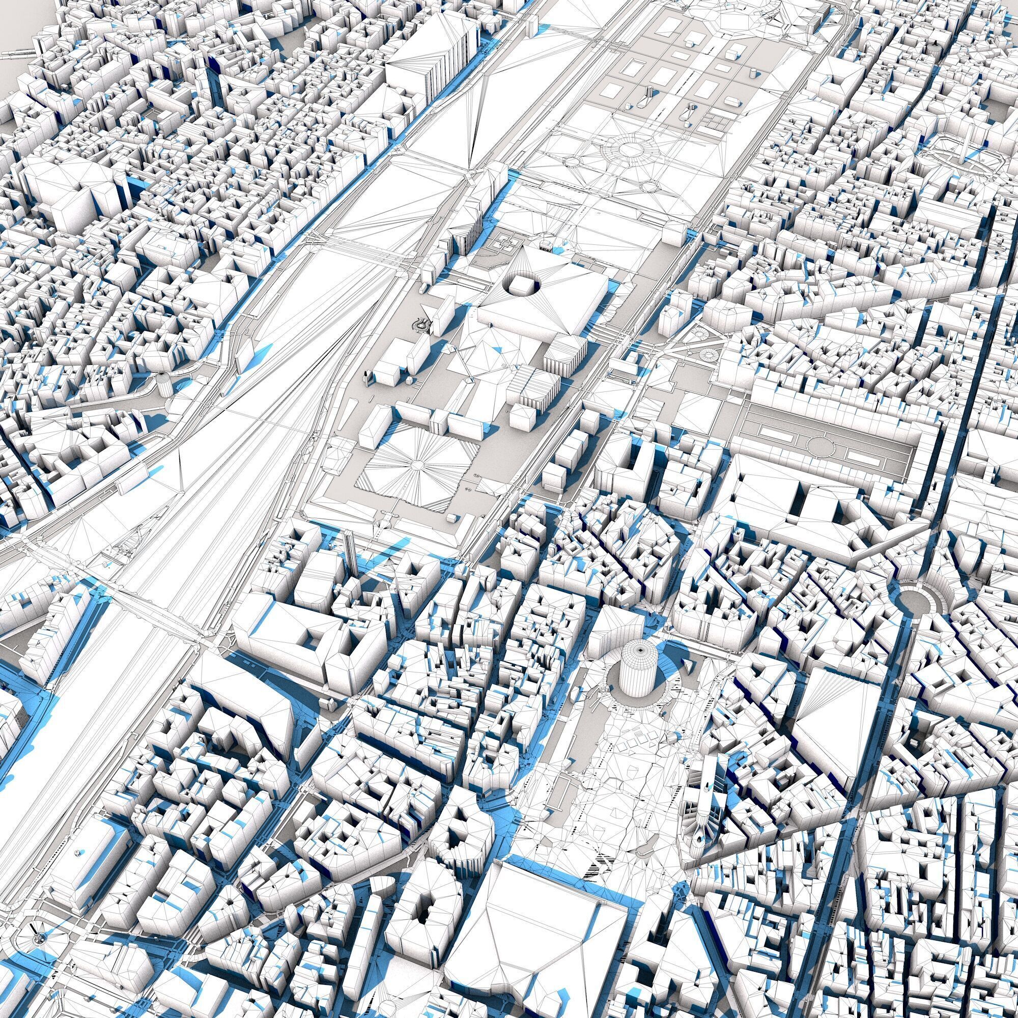 Louvre Museum Paris France 3D model_8