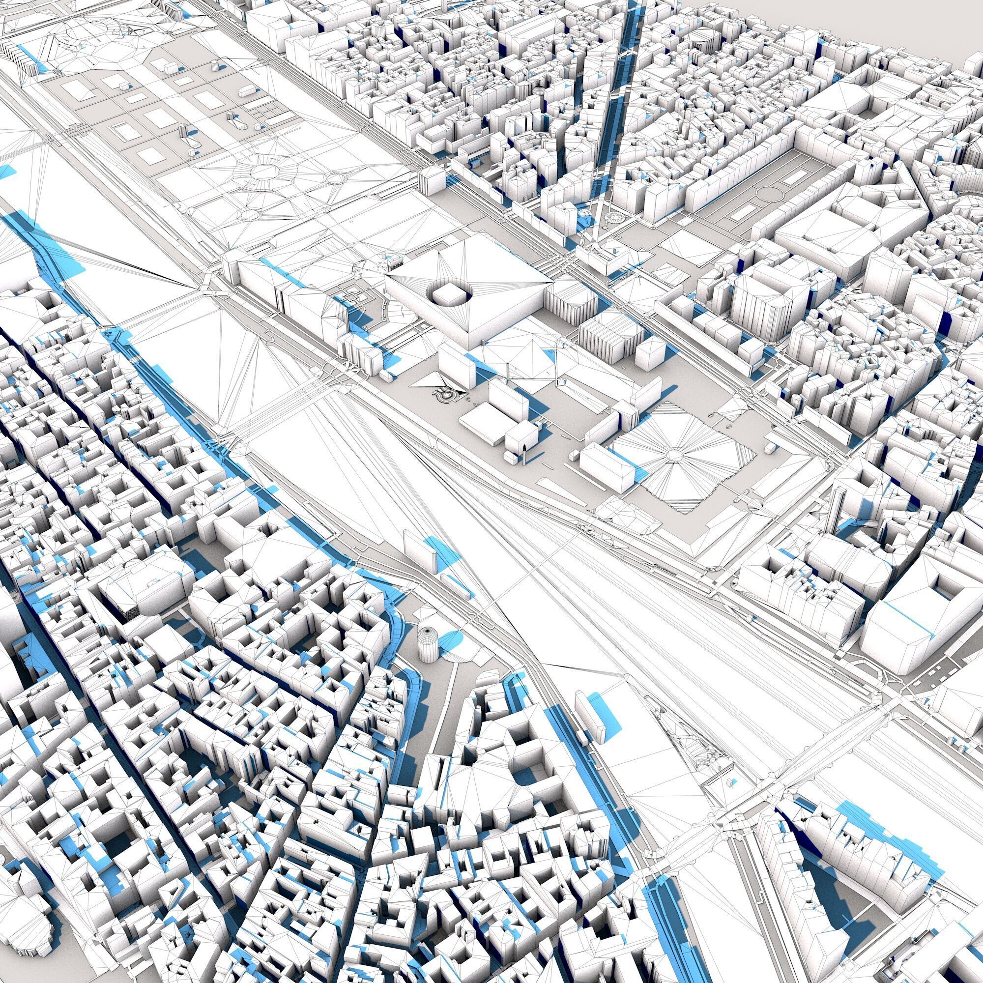 Louvre Museum Paris France 3D model_7