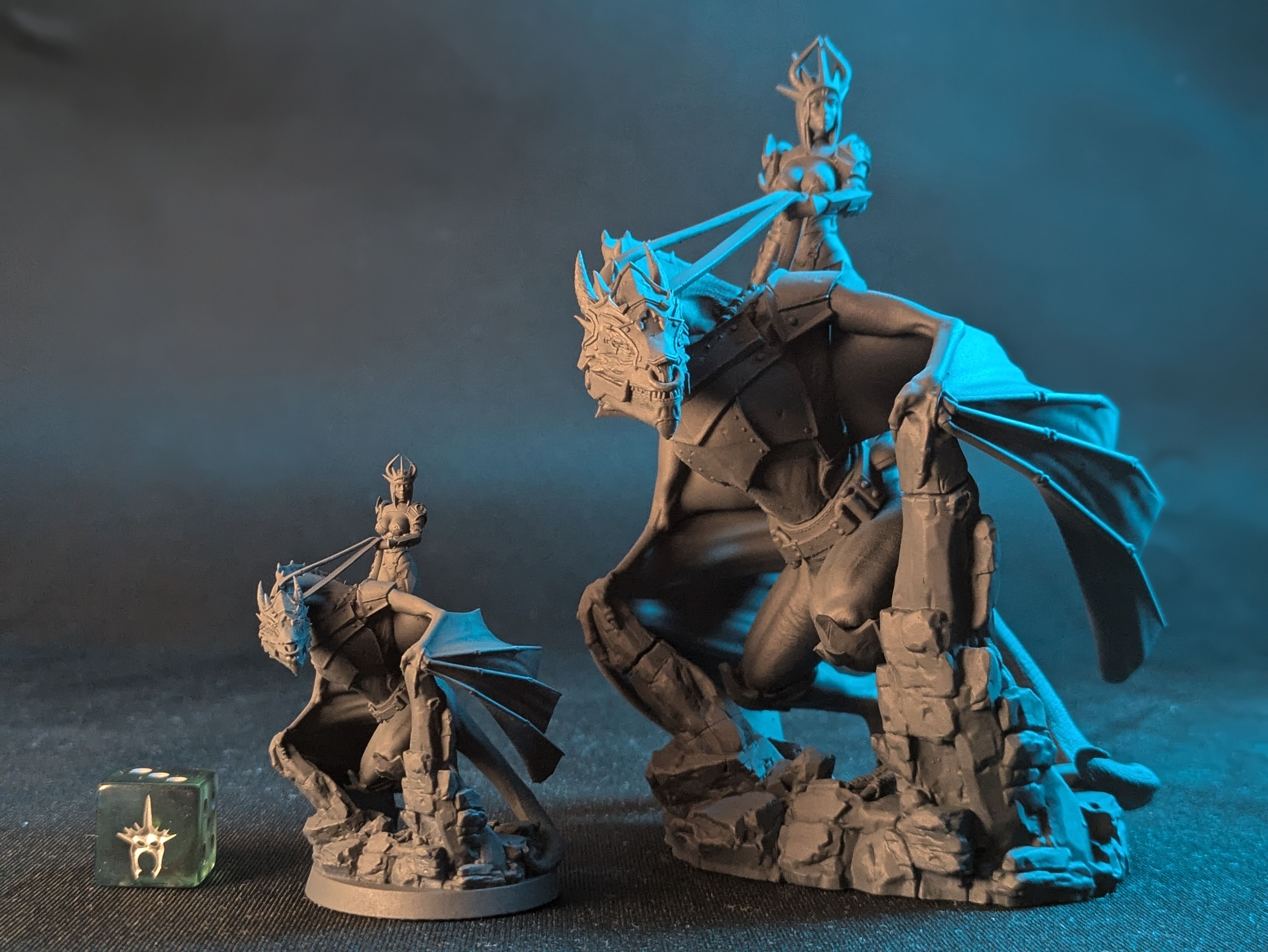 Demon Queen Dragon Rider 3D print model_12