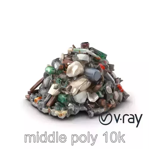 Urban Garbage Pile City Waste and Debris Model Pack