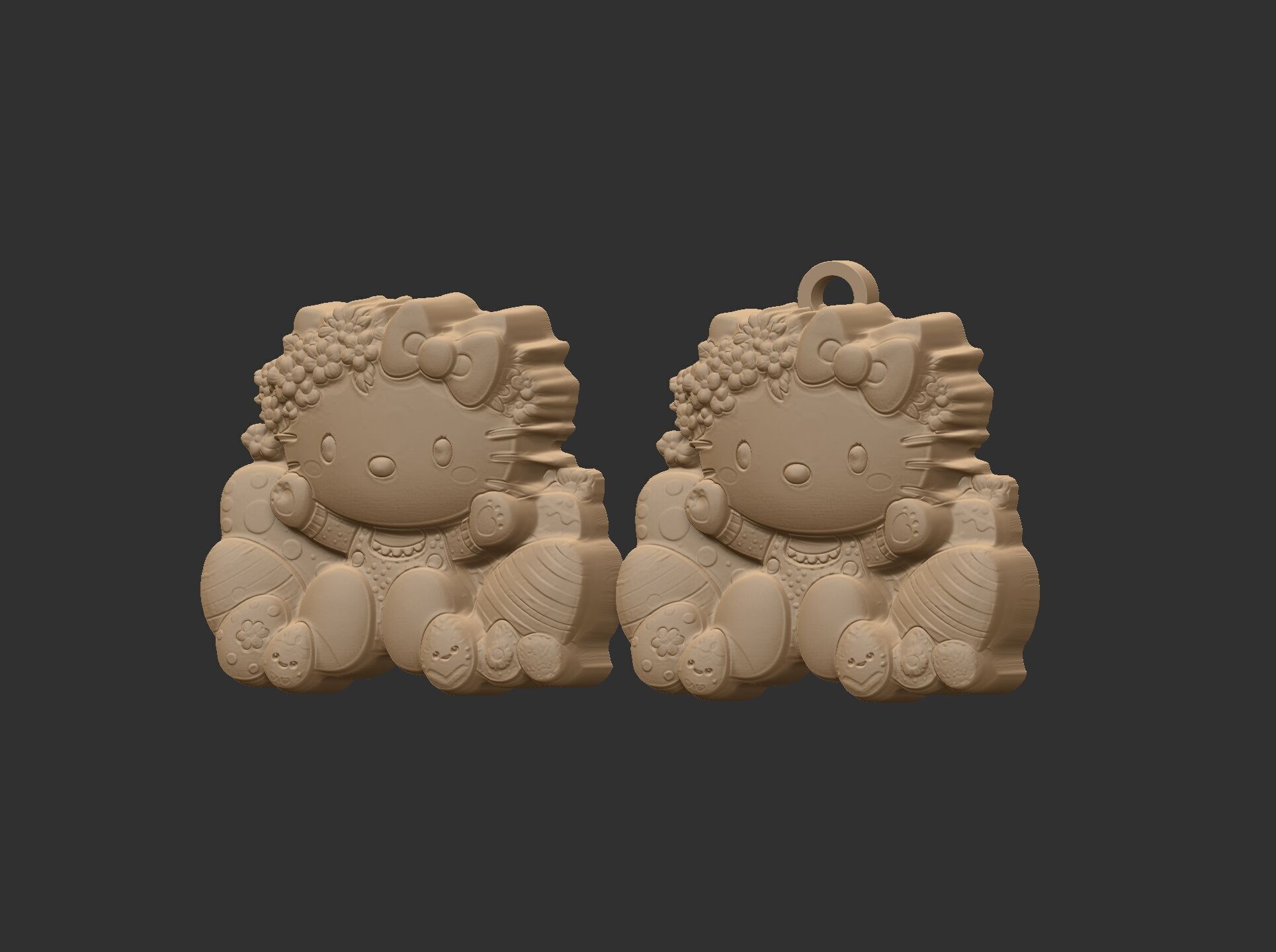  hello kitty  easter egg decor  3D print model_17