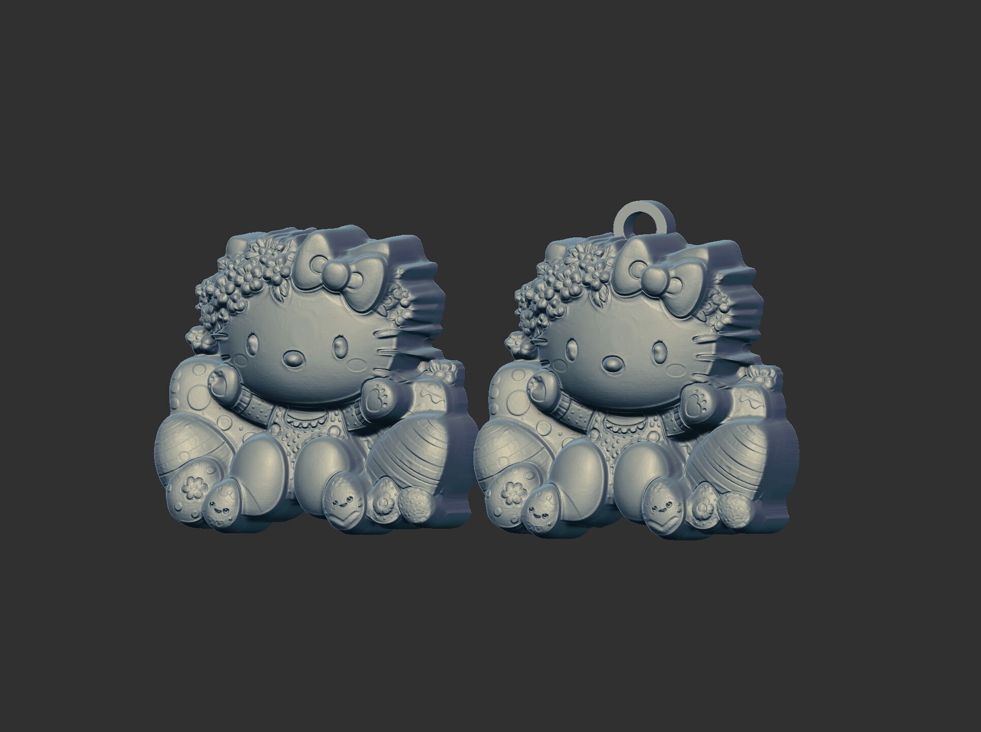  hello kitty  easter egg decor  3D print model_19