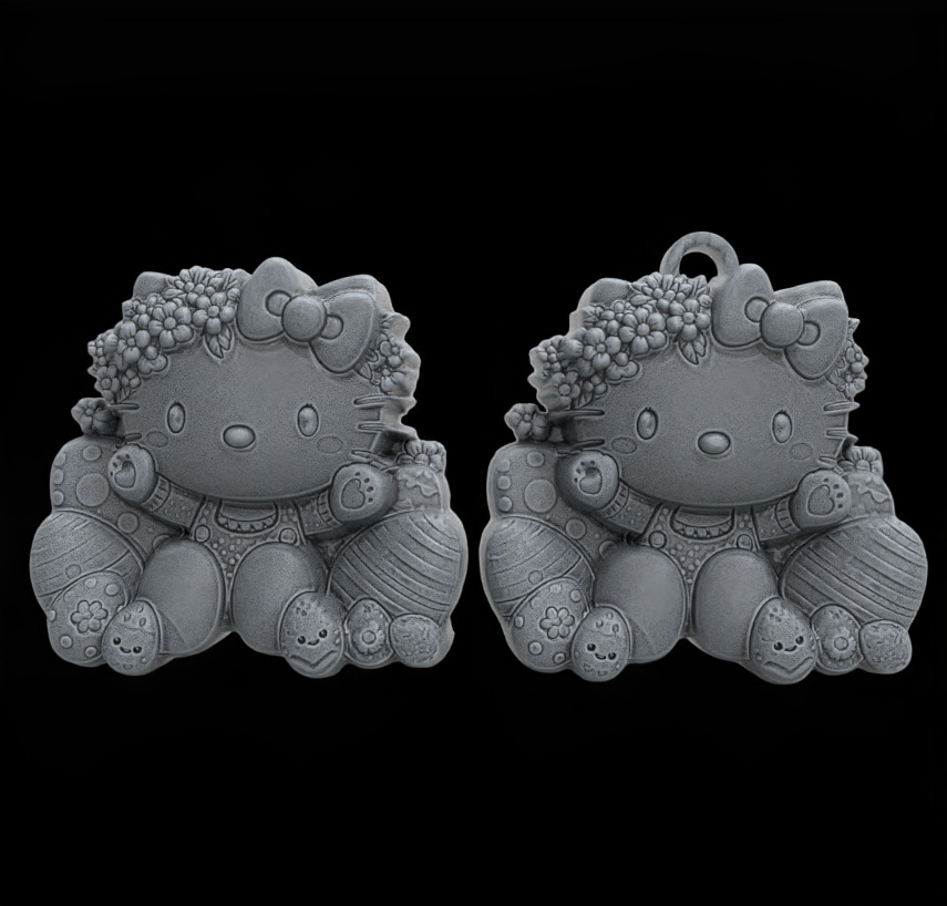  hello kitty  easter egg decor  3D print model_1