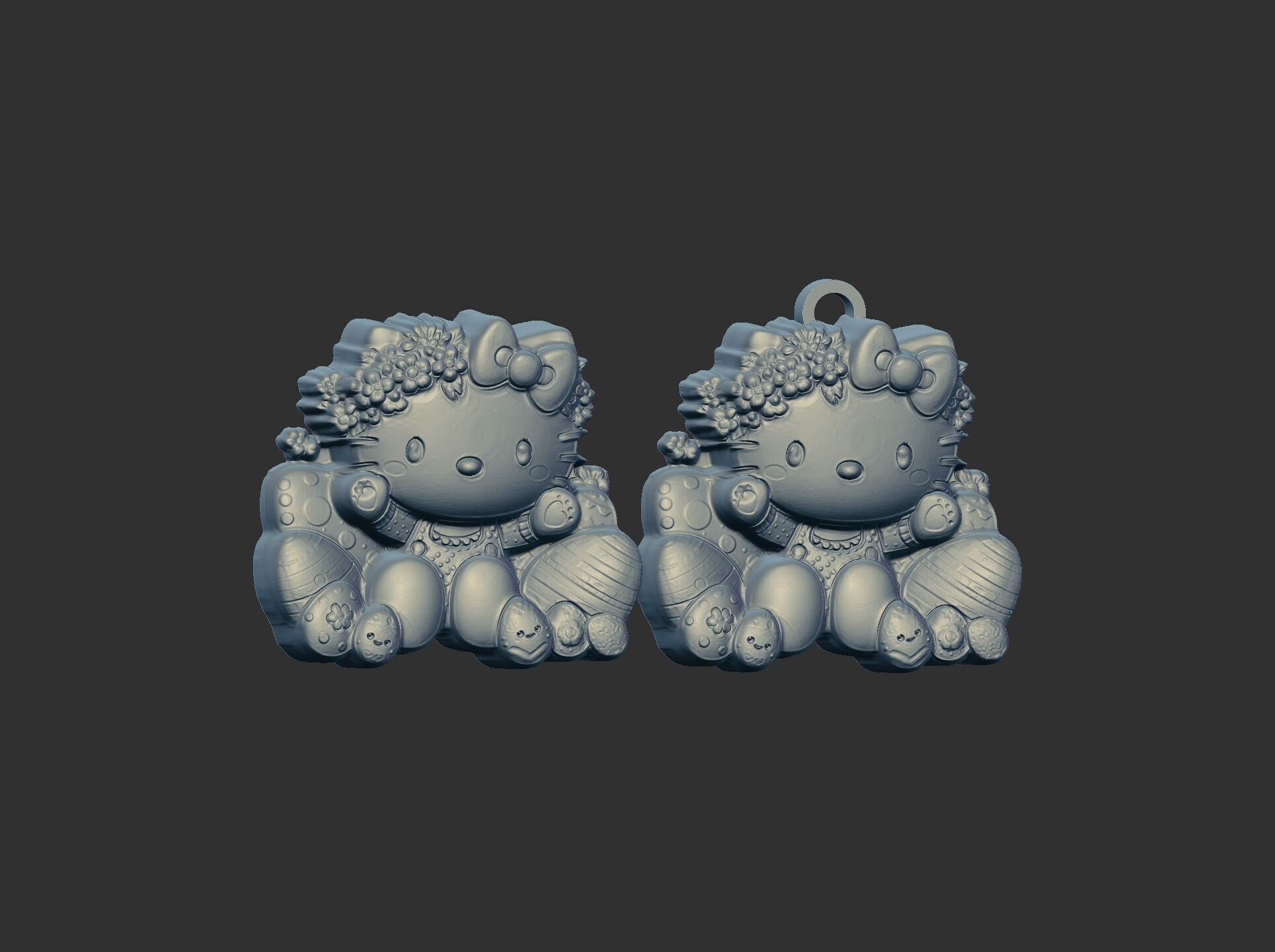  hello kitty  easter egg decor  3D print model_5