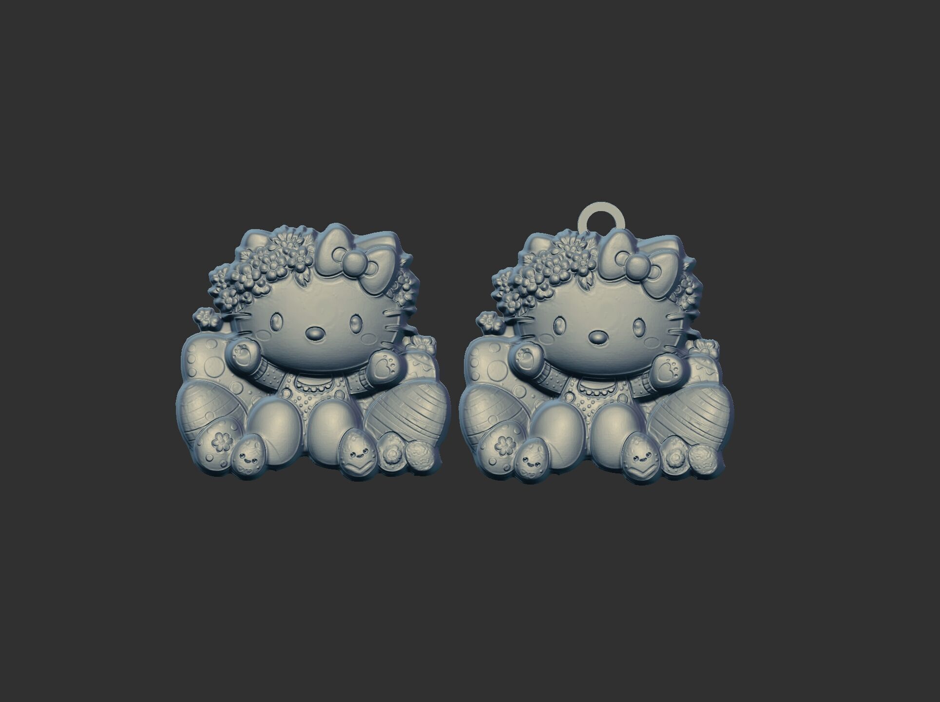  hello kitty  easter egg decor  3D print model_11