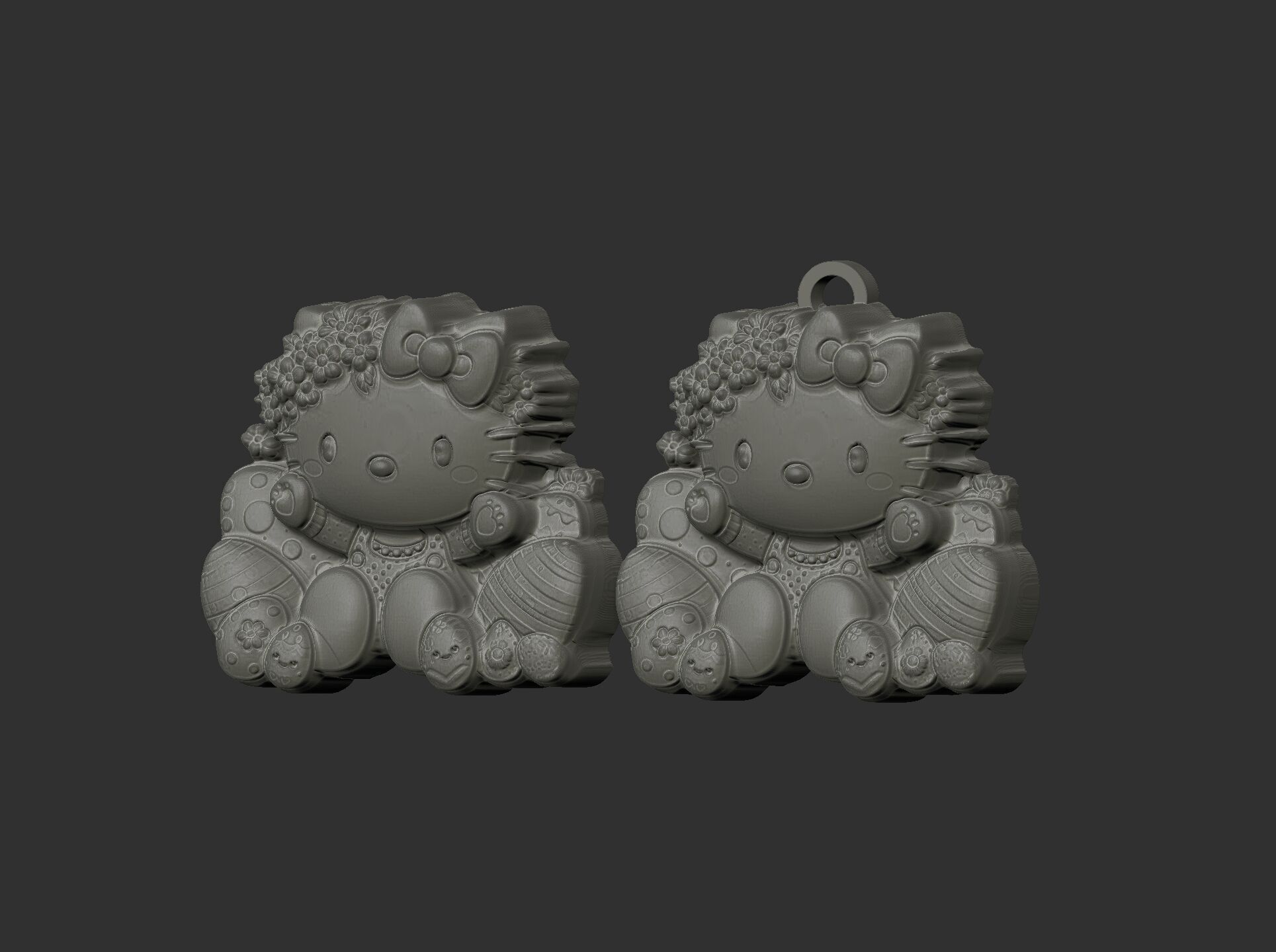  hello kitty  easter egg decor  3D print model_18