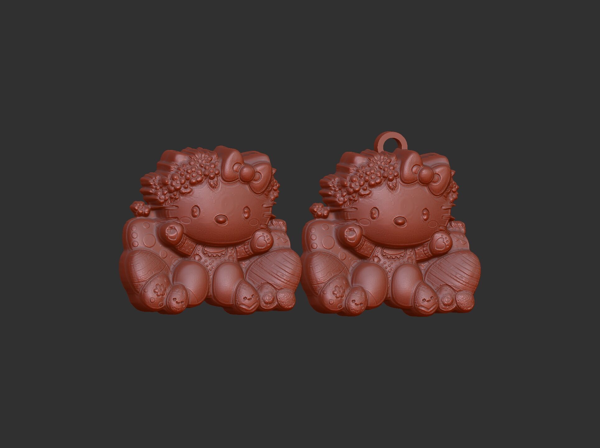  hello kitty  easter egg decor  3D print model_4