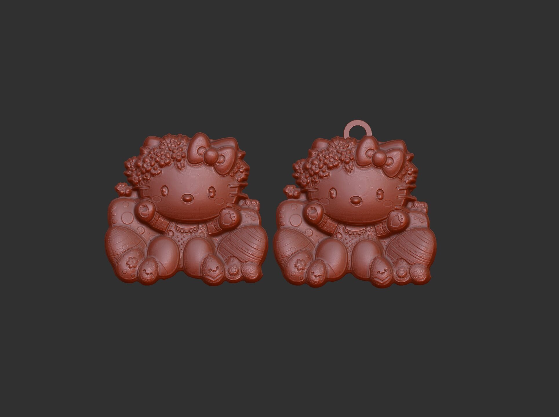  hello kitty  easter egg decor  3D print model_12