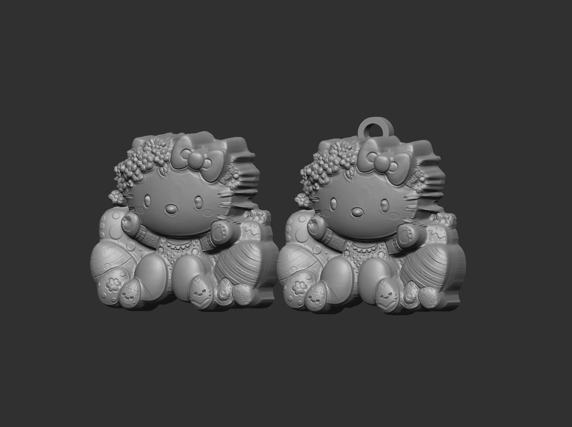  hello kitty  easter egg decor  3D print model_21