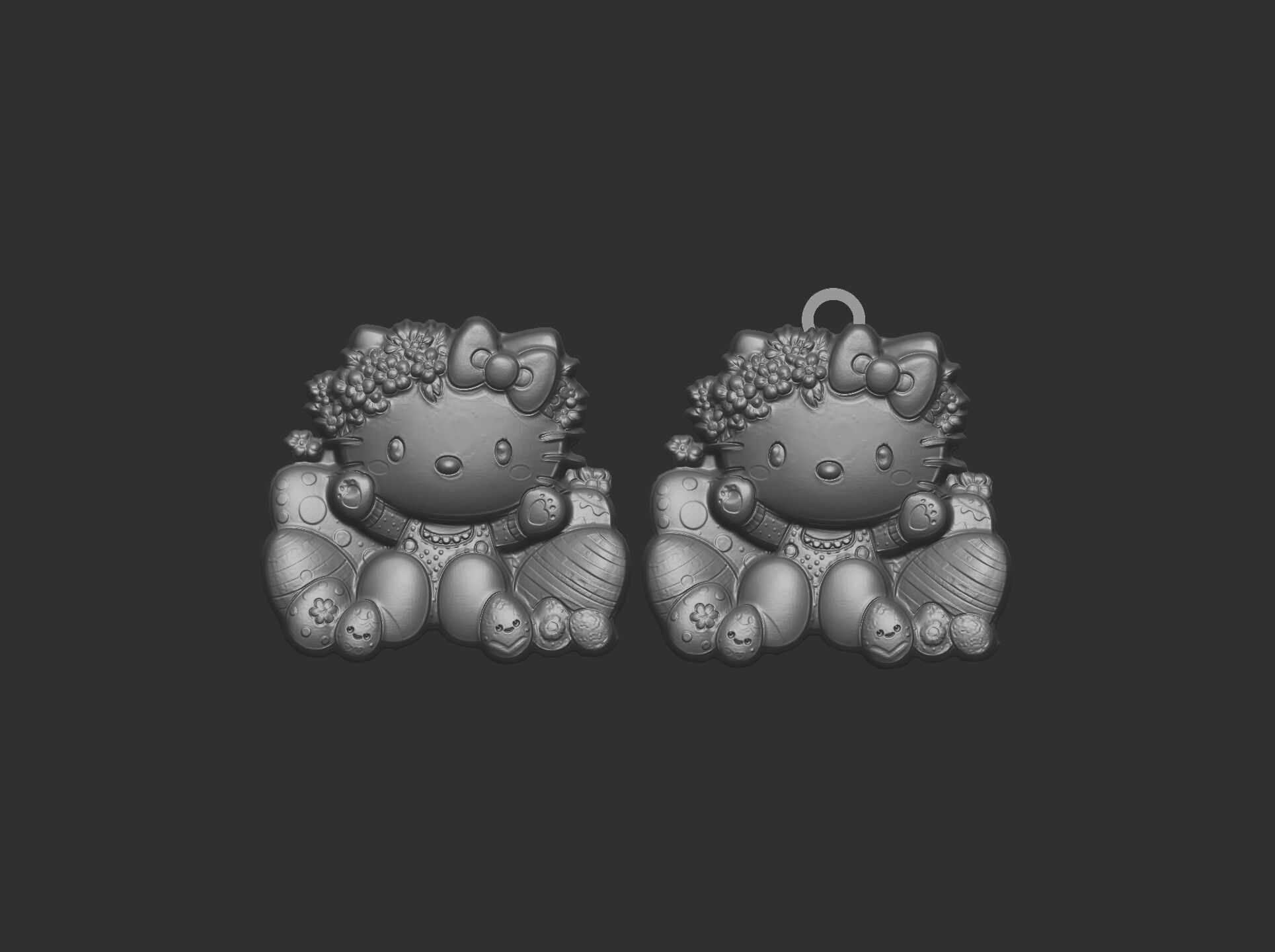  hello kitty  easter egg decor  3D print model_14