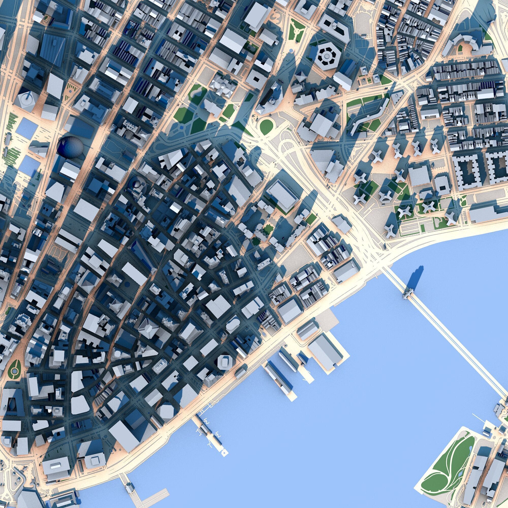 New York City in New York State USA 3D model_2