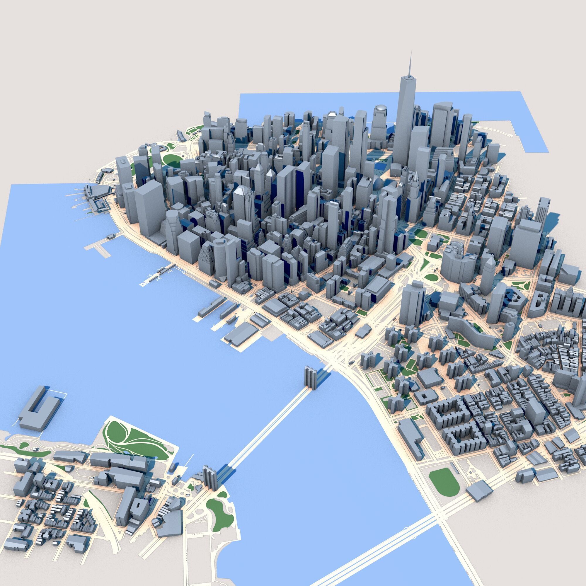 New York City in New York State USA 3D model_5