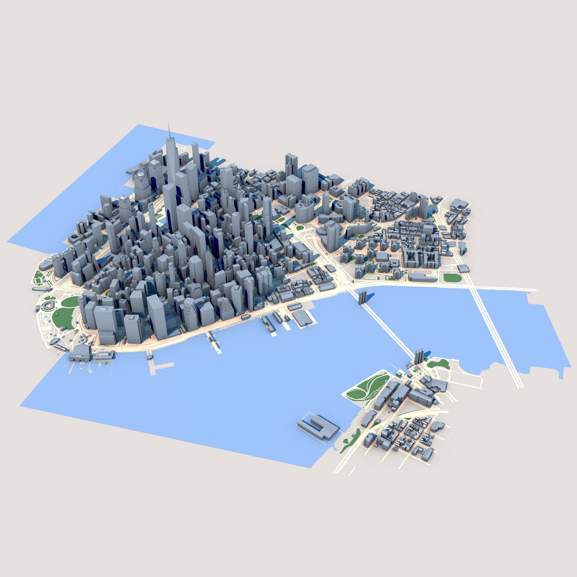 New York City in New York State USA 3D model_1