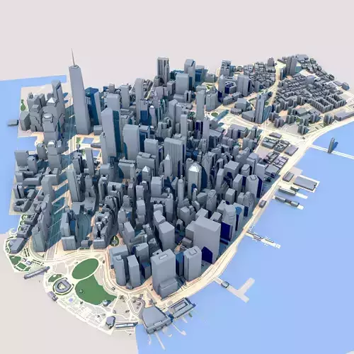 New York City in New York State USA 3D model
