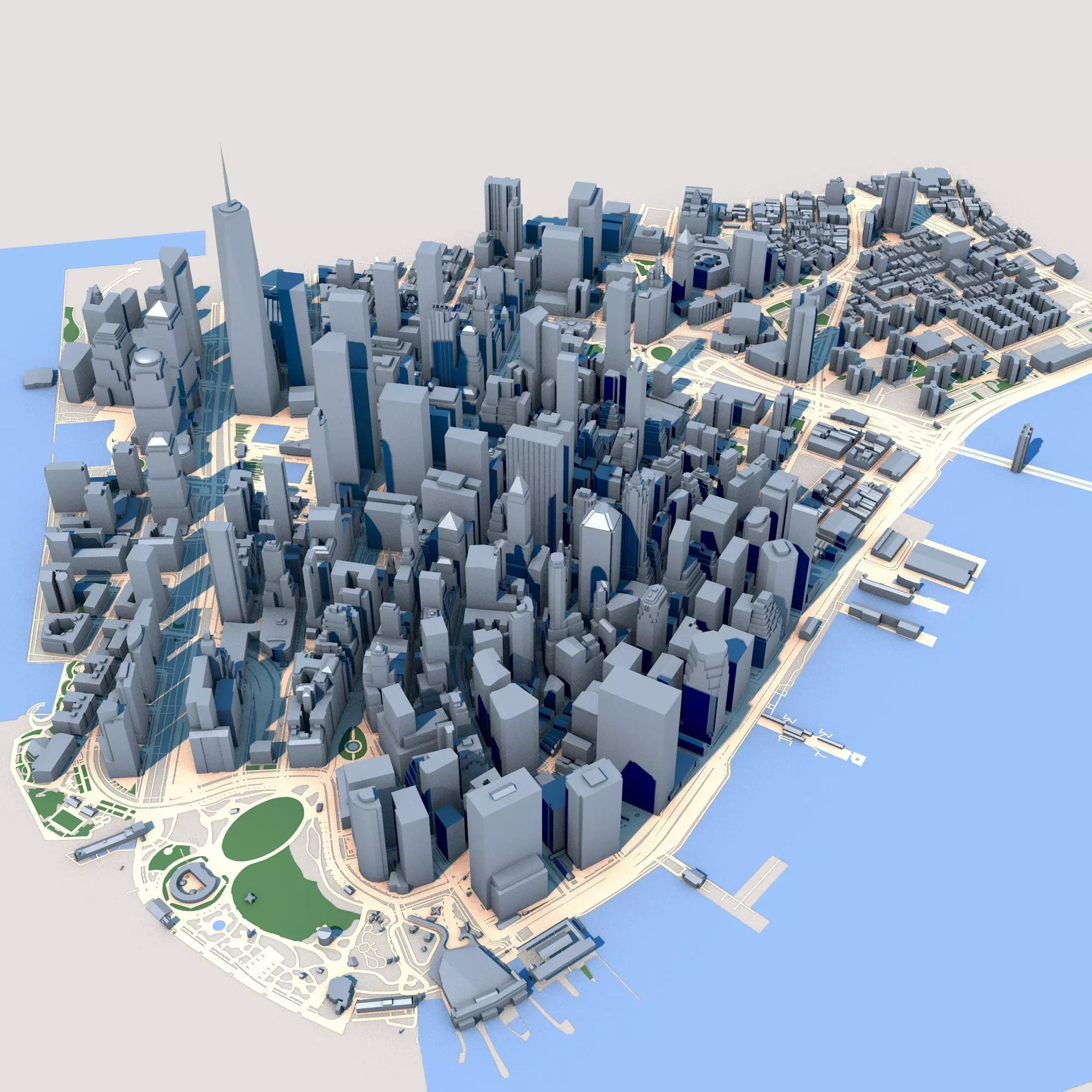 New York City in New York State USA 3D model_0