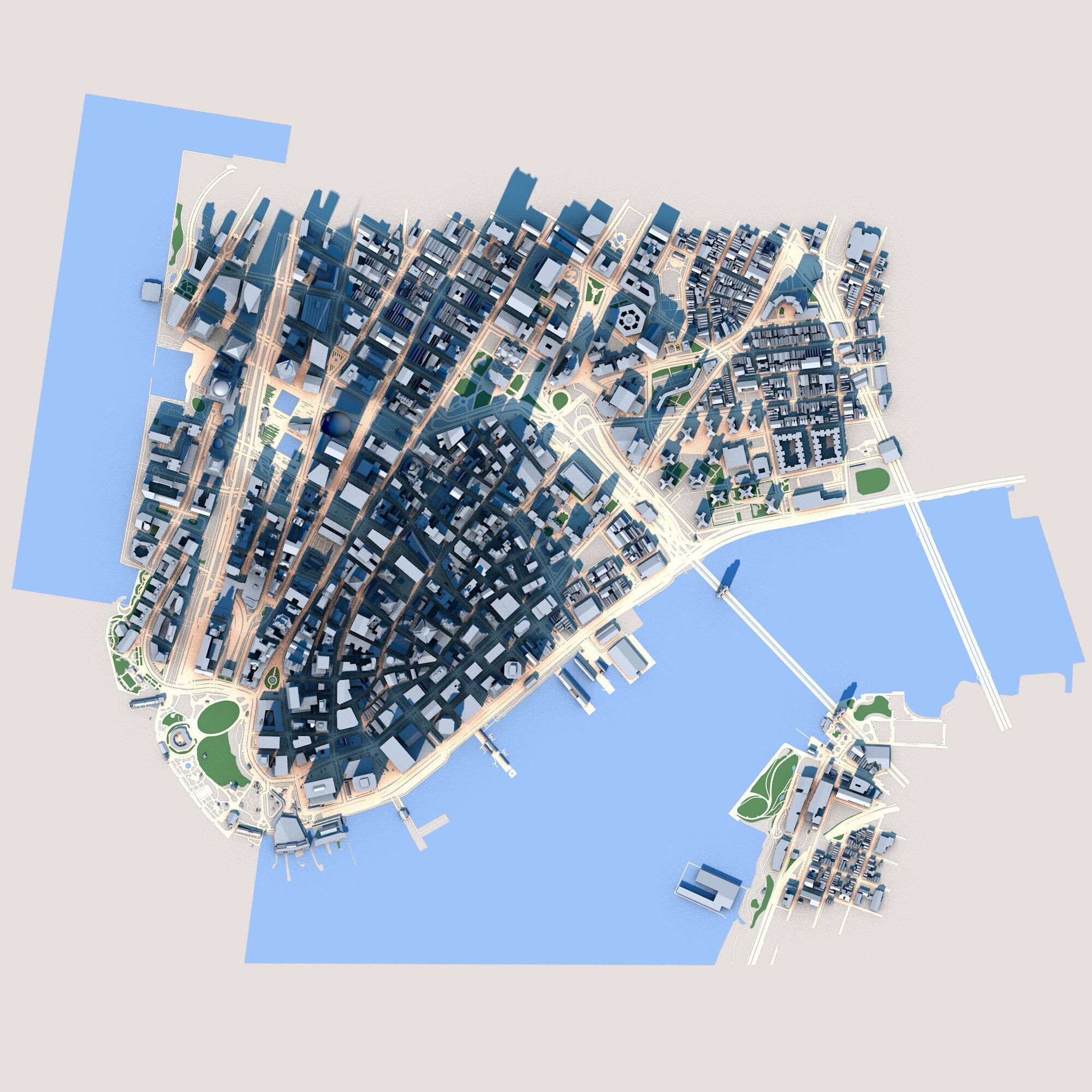 New York City in New York State USA 3D model_3