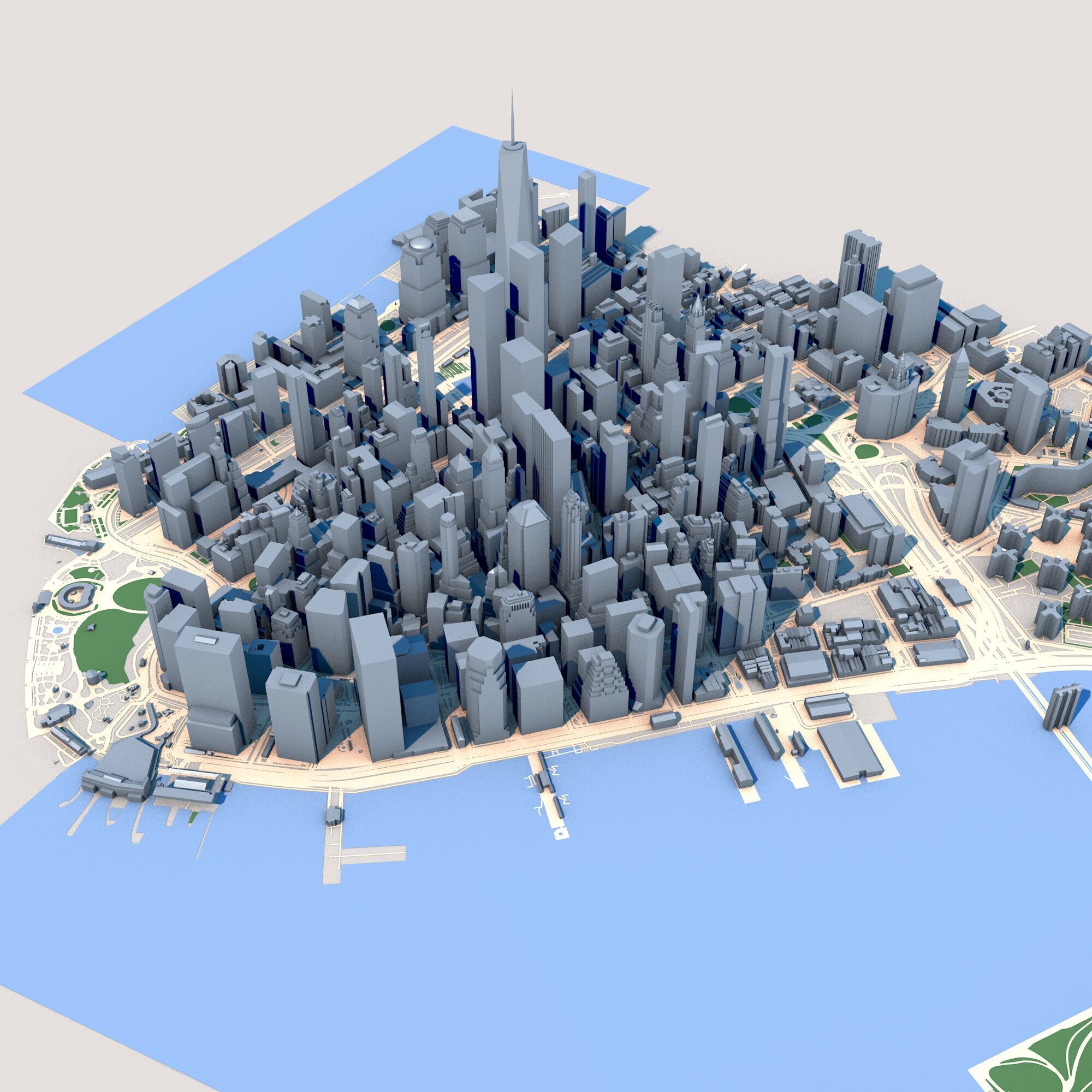 New York City in New York State USA 3D model_4