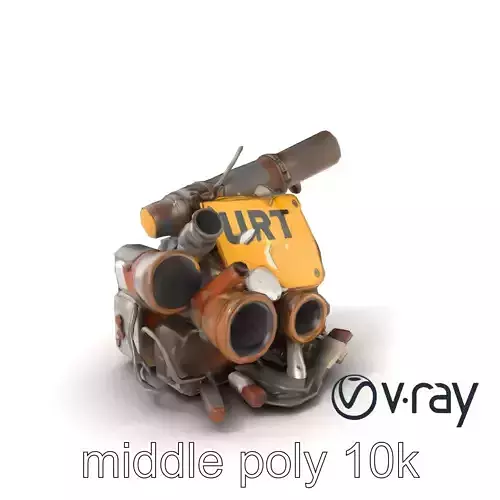 Discarded Urban Heap Asymmetrical model pack Low-poly 3D model