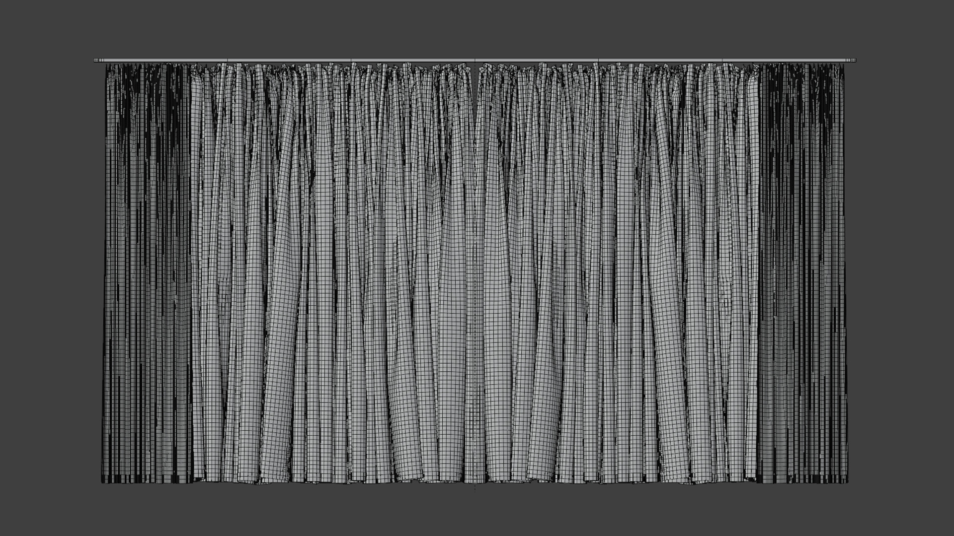 Brown Gray Curtains 3D model_5