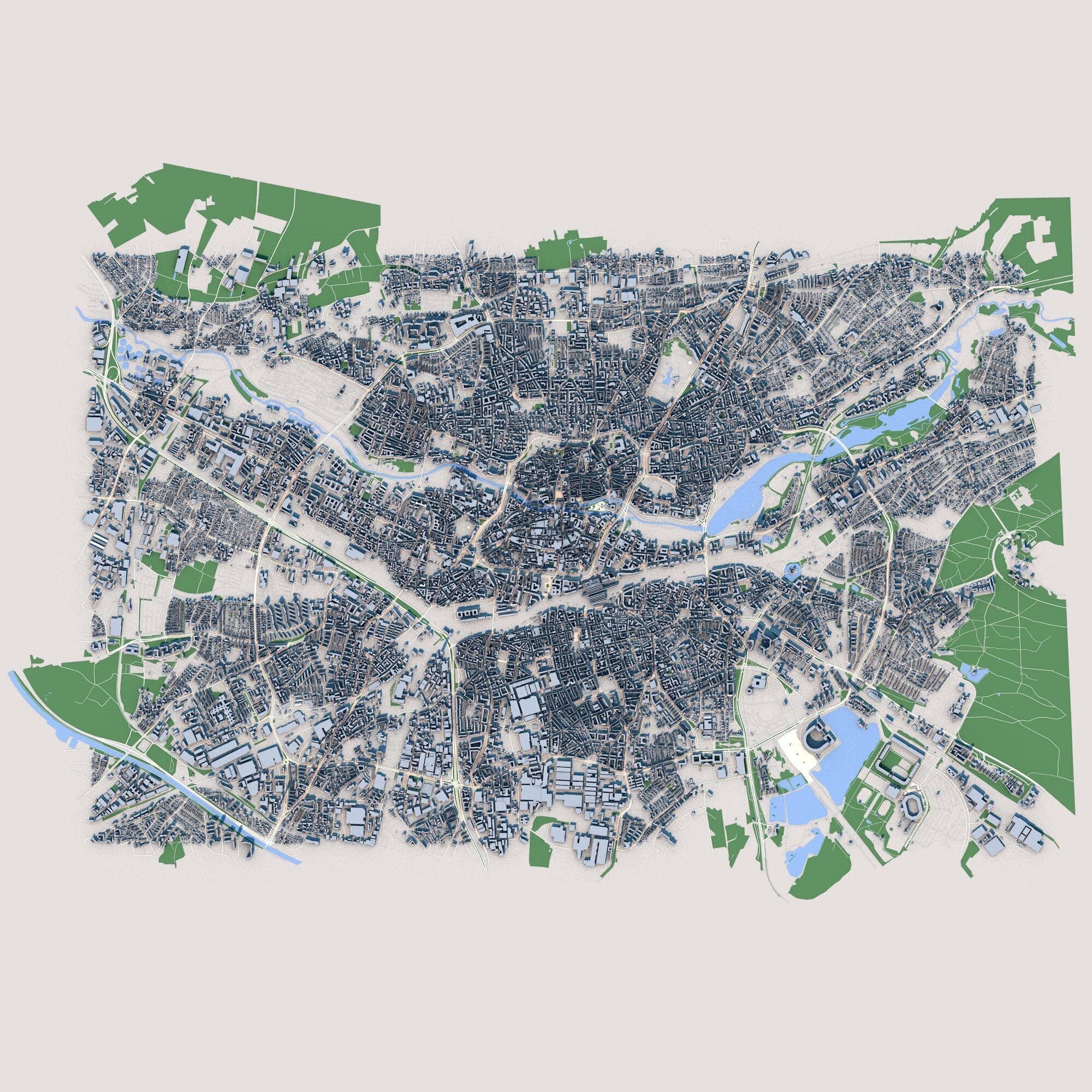 Nuremberg City Germany 3D model_1