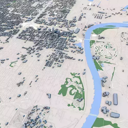 Omaha City in Nebraska USA 3D model