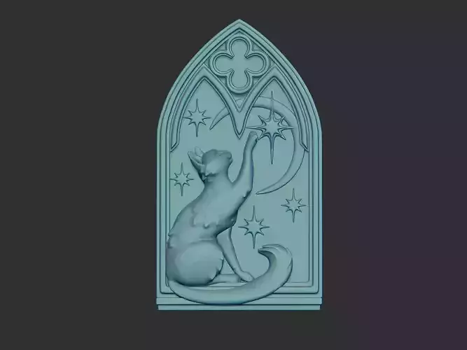 Pendant with a moon cat