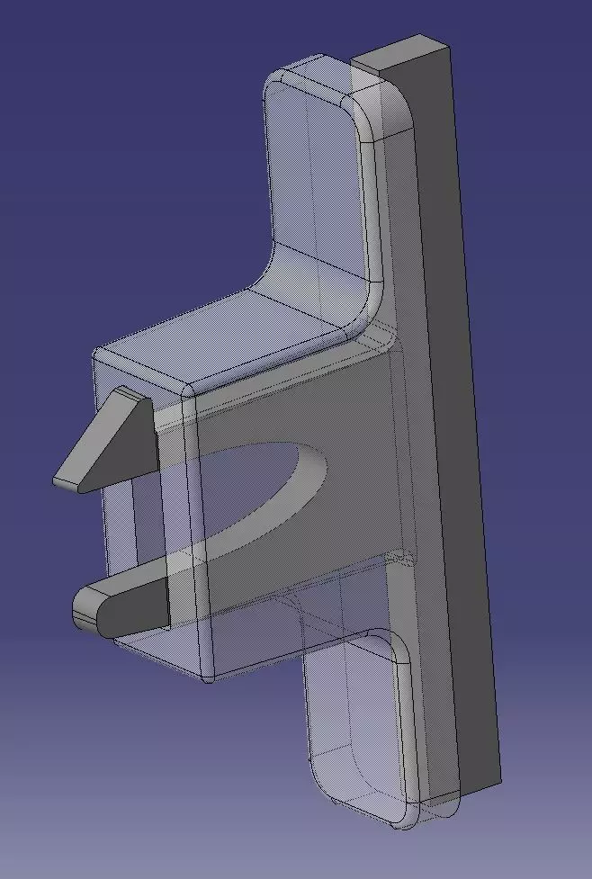 Double Snap Hook 3D model_0