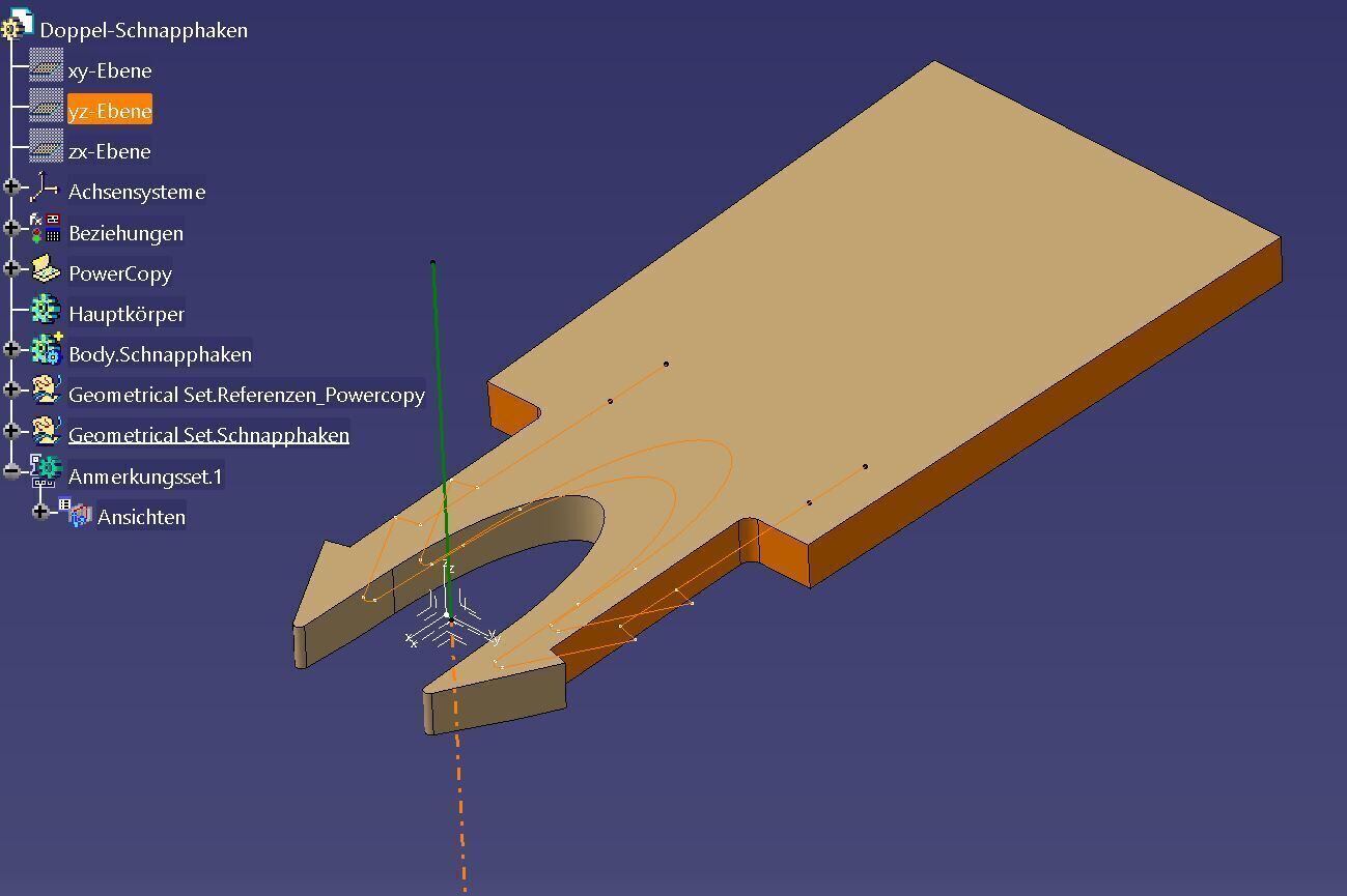 Double Snap Hook 3D model_4