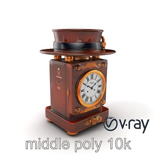 Steampunk Timekeeper Automaton model pack Low-poly 3D model