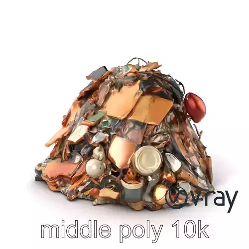 Urban Waste Hill Debris Elements model pack