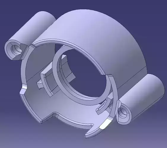 Parametric H7 headlight lamp socket  3D CAD model