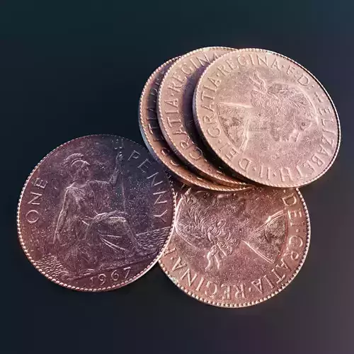 British One Penny coin