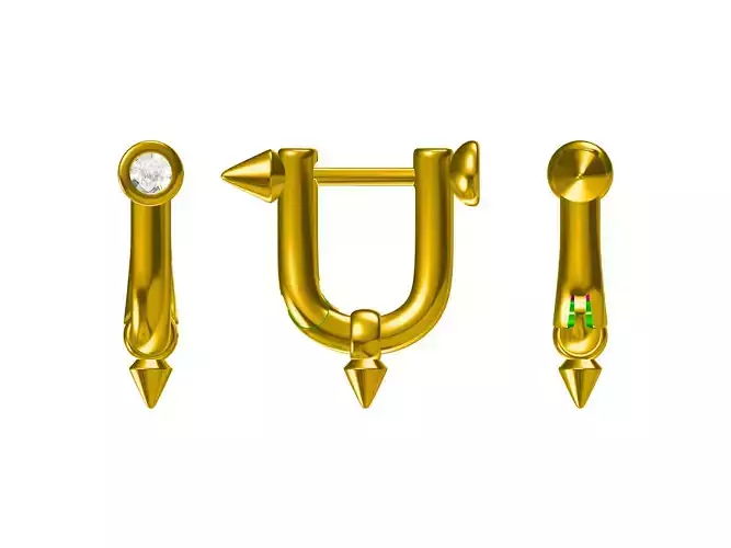 Women Diamond Huggie Earring Jewelcad Render 3d Print Model