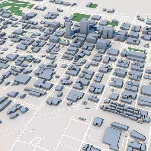 Omaha City in Nebraska USA  3D model