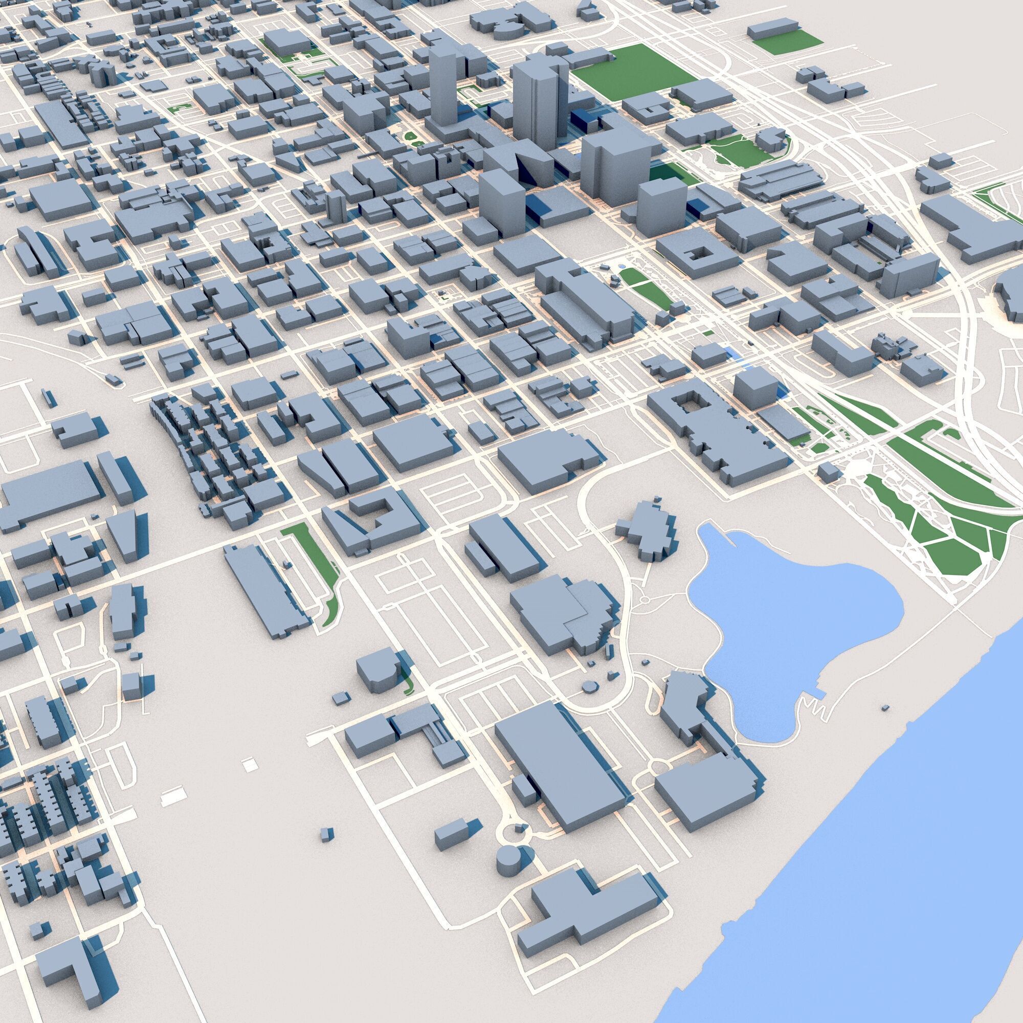 Omaha City in Nebraska USA  3D model_3