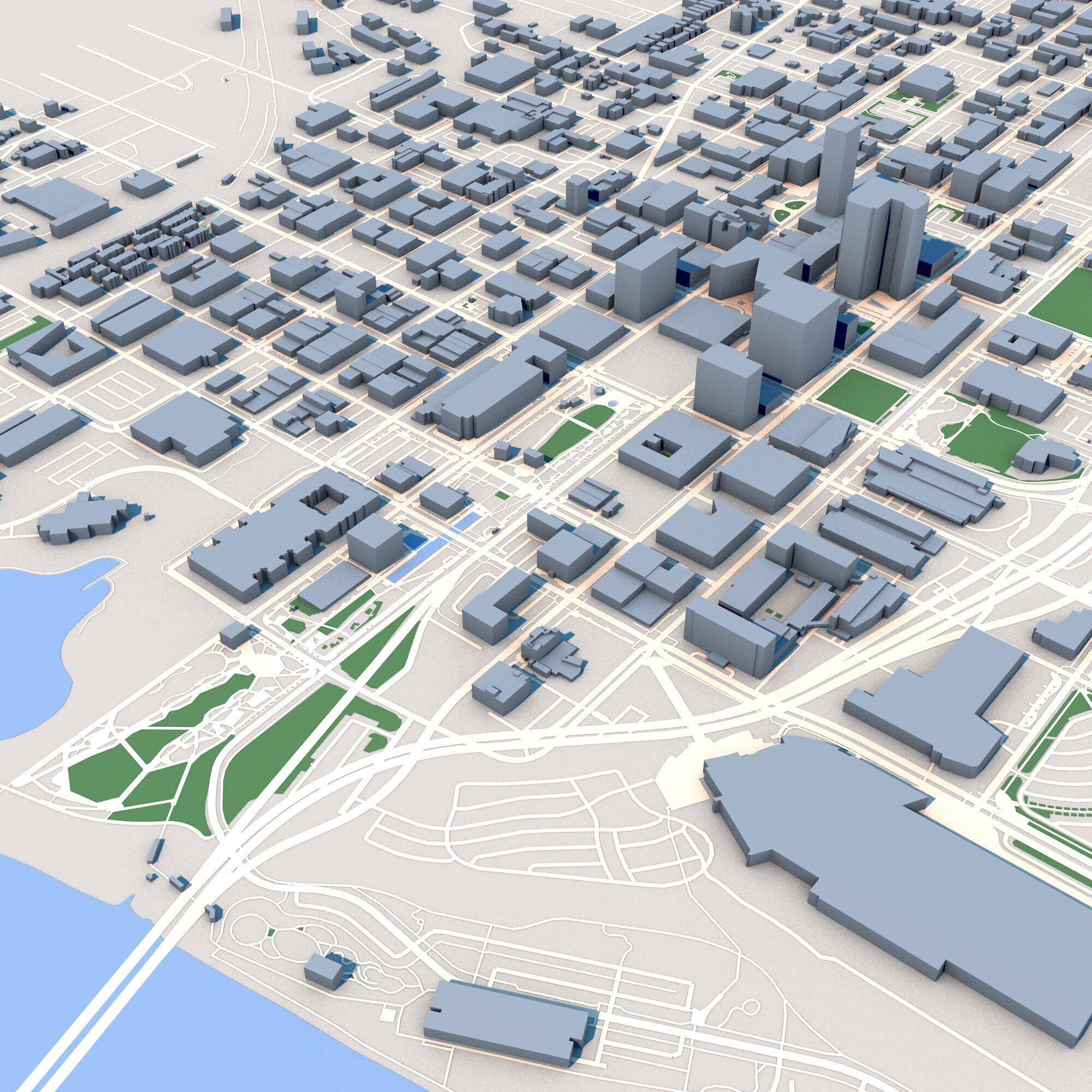 Omaha City in Nebraska USA  3D model_4