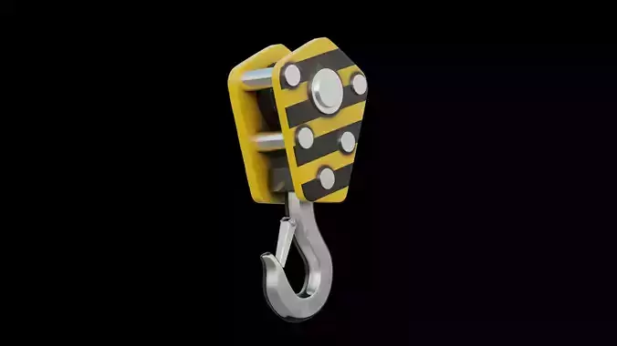 Realistic Industrial Crane Hook
